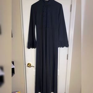 Never worn! Black maxi with lace accents 🖤